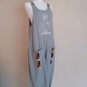 Onesie/Overalls in Sage Green